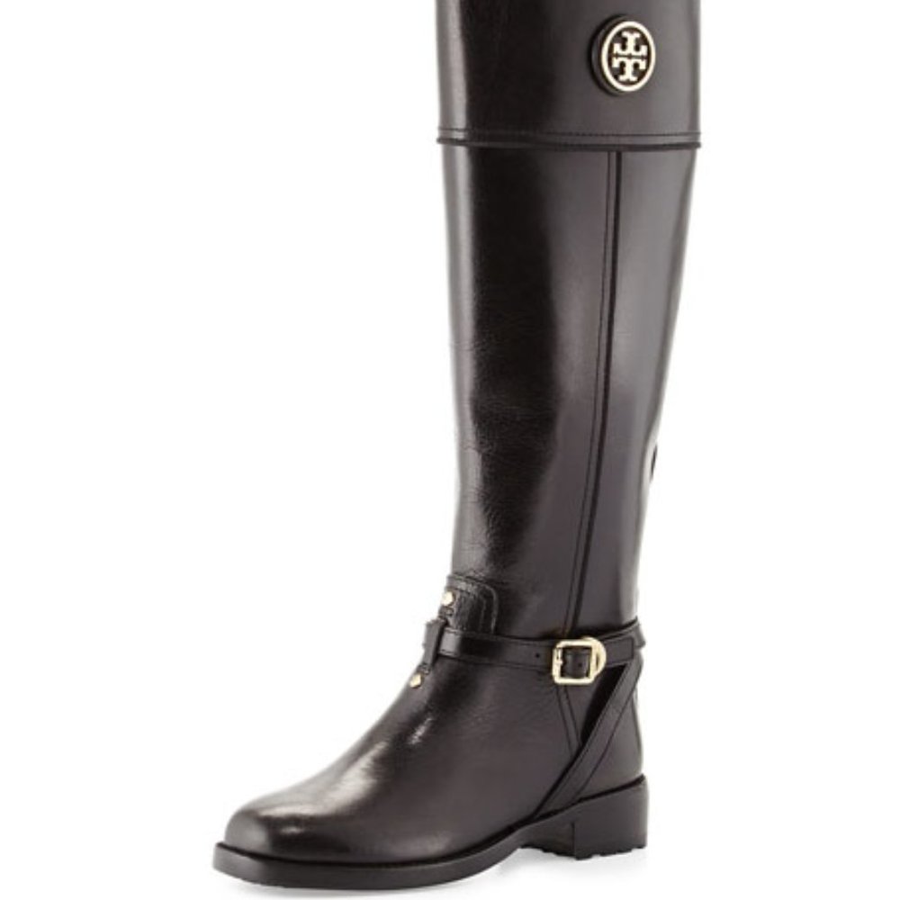 Tory Burch Teresa Black Authentic Riding Boots 5
